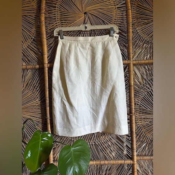 Vintage Valentino Studio Linen Skirt - Picture 1 of 5